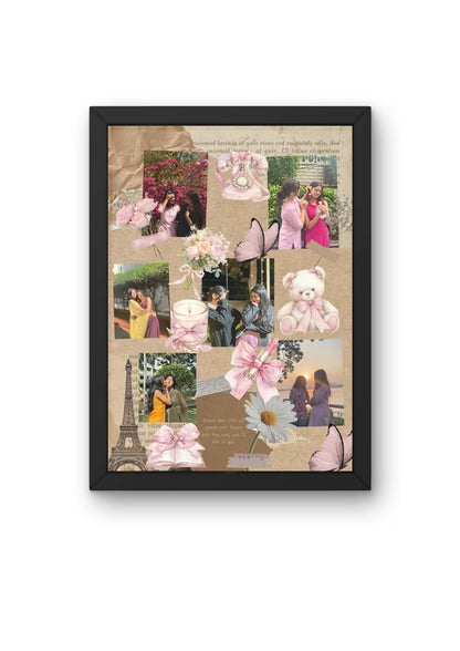 Customized Collage Photo Frame for Wall | Upload 14 Photos | Personalized Photo frame Gift for Birthdays, Anniversaries, Weddings, Couples | (A4 Size)