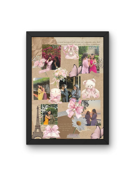 Customized Collage Photo Frame for Wall | Upload 14 Photos | Personalized Photo frame Gift for Birthdays, Anniversaries, Weddings, Couples | (A4 Size)