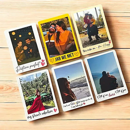 Customized Polaroid Couple Moments Fridge Magnet Gift Set | Set of 6