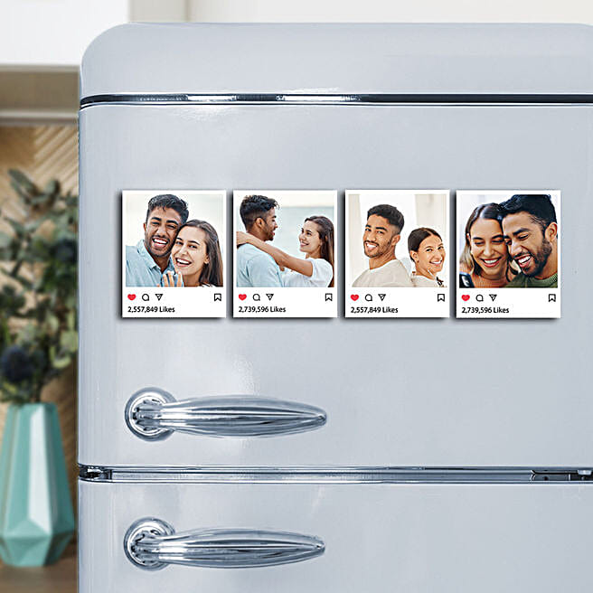 Customized Instagram theme fridge magnet | set of 4