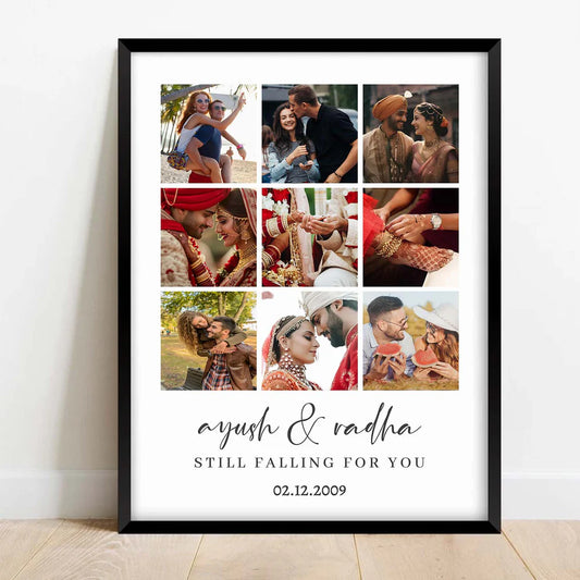 Personalized Photo Frame Collage Photo Frame Gift for Husband / Wife - Customized Photo Collage Gift for Anniversary size - 12in. x 18 in.